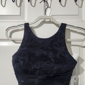 Lululemon Athletica Black Camouflage Sports Bra